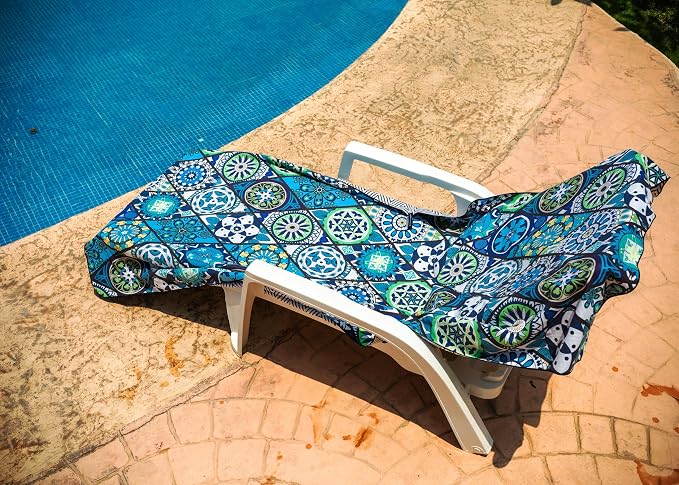 Elite Trend Quick Dry Towel Extra Large 78x35 Inch - Microfiber Beach Towel - Perfect for Beach, Travel, Swimming, Pool, Yoga, Hiking, Camping - Lightweight, Fast Drying, Compact for Adults (Artsy)