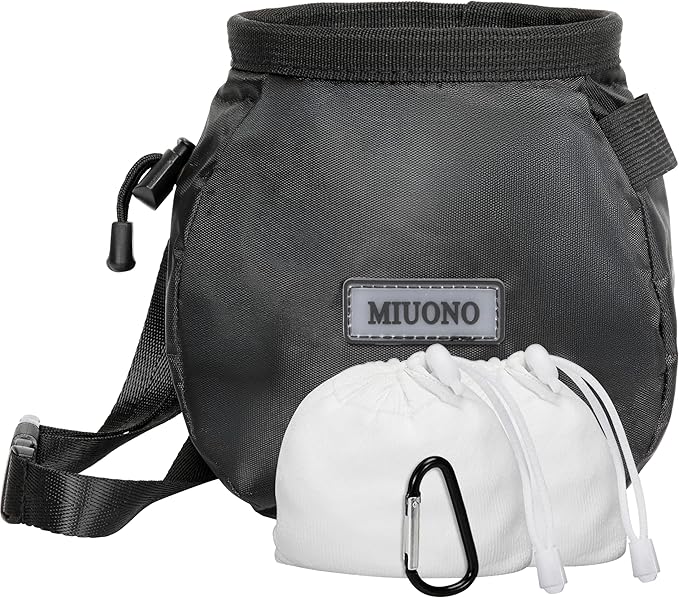 Chalk Bag for Rock Climbing, Climbing Chalk Bag with 2 Refillable Chalk Balls and Carabiner Clip, Brush Loop and Zippered Pocket for Bouldering, Gym, Cross Fit, Weight Lifting, Disc Golf