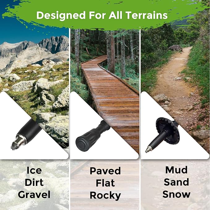 ATUNAS Trekking Poles, 2-Pack Lightweight Aluminum Collapsible Hiking Sticks with EVA Grip and Quick Lock for Men and Women