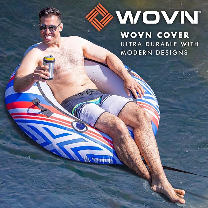 GoSports WOVN River Tube with Premium Canvas Cover - Heavy Duty Float for Rivers, Lakes, & Pools - Baja