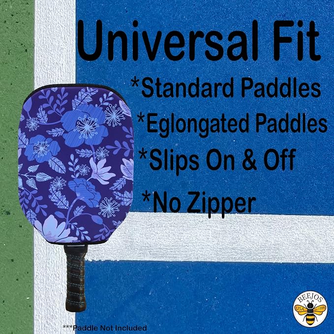 BeeJos Hawaiian Collection: Premium Slip-On Pickleball Paddle Cover-Fits Standard Size Paddles-Zipperless (Paddle not Included)