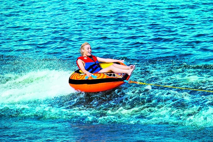 WOW Sports Lil' Skipper Soft Top Towable Tube - 1 Person - 170 lb Capacity - For Boating - Kids & Adults