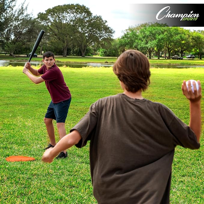 Champion Sports Throw Down Base Sets – Durable Baseball & Softball Practice Bases for Indoor & Outdoor Training