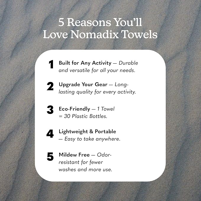 Nomadix Original Towel - Perfect for Beach, Pool, Travel, Camping, Yoga - Made with Recycled Materials - Super Absorbent - Sand Resistant - Breezy Palms Olive - 72.5x30