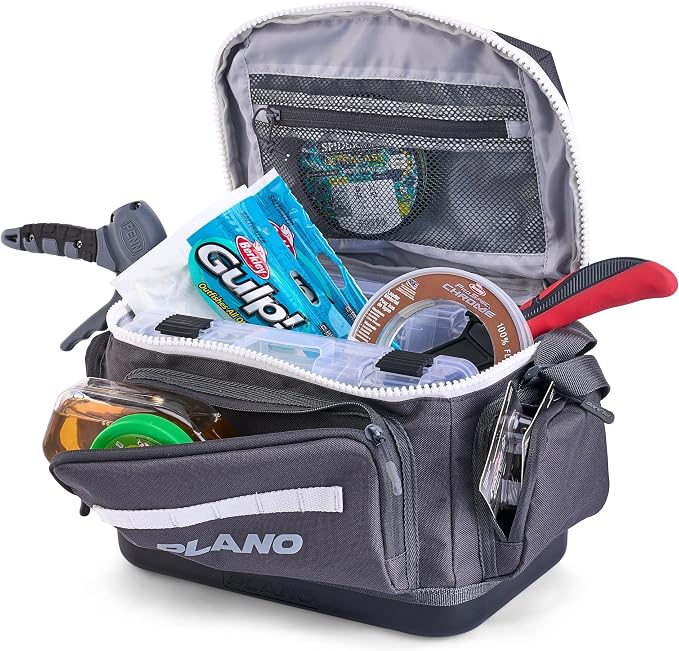 Plano Weekend 3600 Tackle Bag, Cutting-Edge Fishing Tackle Bag, Molded Waterproof Base, Spacious Storage, Die Cut Tool Sleeves, Daisy Chain Attachment Points