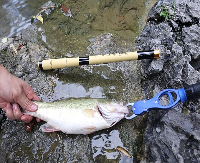 Carbon Fiber Telescopic Tenkara Rod Travel Rod Fishing Pole Kit for Bass