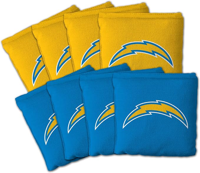 YouTheFan Officially-licensed NFL Set of 8 Cornhole Bags - All Weather Dual Sided Slide & Stop - regulation size