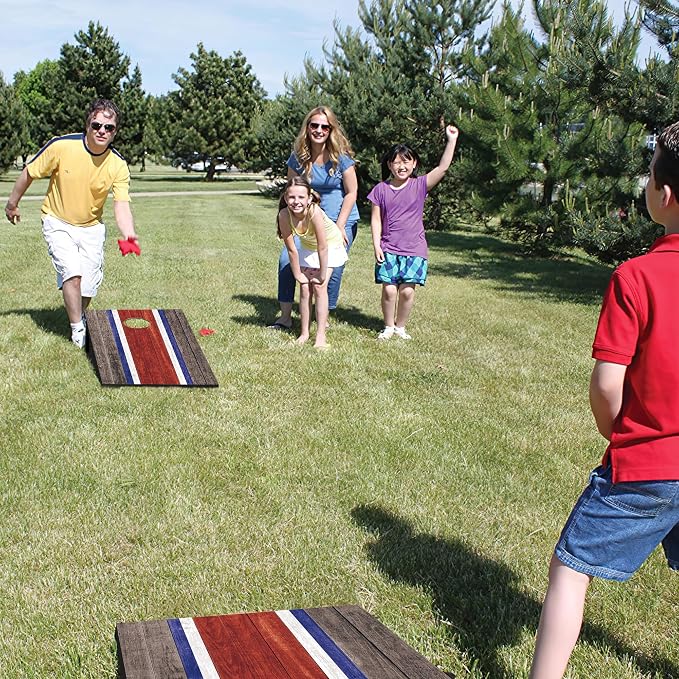 Cornhole Set, Regulation/Tailgate Size Cornhole Boards with 8 Bean Bags and Carrying Case, 4x2/3x2 Corn Hole Outdoor Game Toss Board for Adults Outside Activities