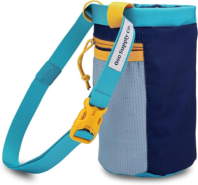 Oso Supply Co - Classic Chalk Bag for Rock Climbing, Bouldering Chalk Bag Bucket with Quick-Clip Belt, Zippered Pockets and Pouch - Perfect Indoor/Outdoor Rock Climbing Gear Equipment