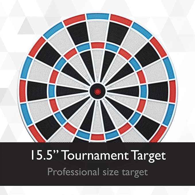 Viper Showdown Electronic Dartboard, 15.5 in Regulation Target, 32 Games, 590 Options, Battery Powered, 6 Darts Included, Black
