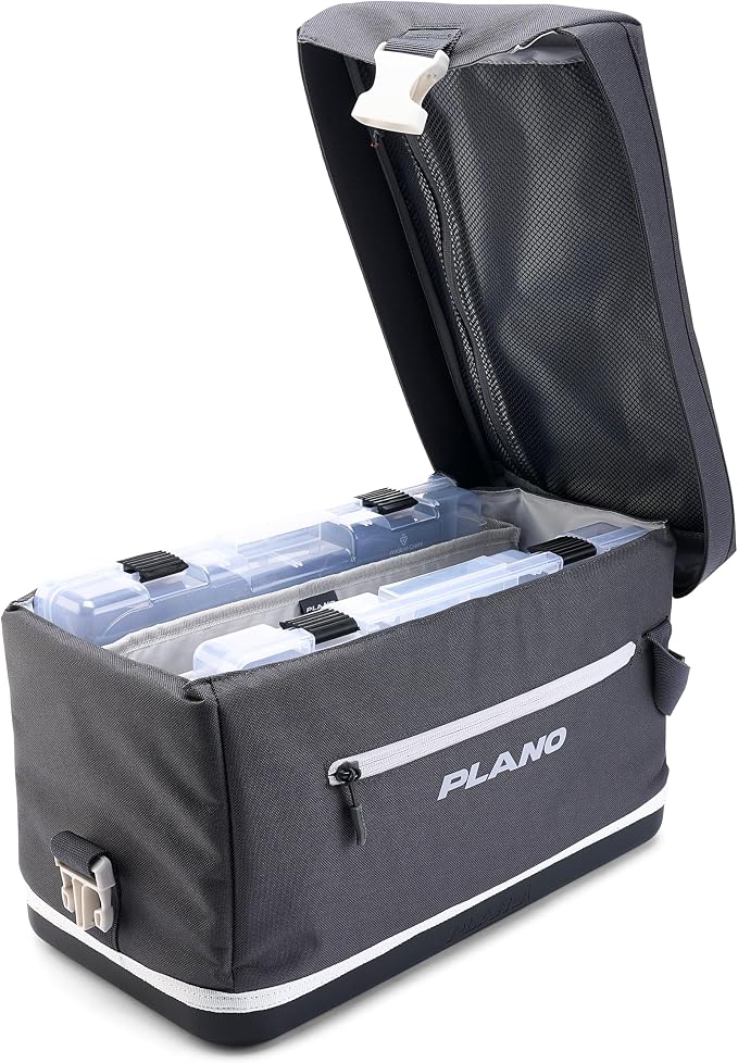 Plano Weekend Softside 3700 Tackle Bag, Cutting-Edge Fishing Tackle Bag, Molded Waterproof Base, Spacious Storage, Die Cut Tool Sleeves, Daisy Chain Attachment Points
