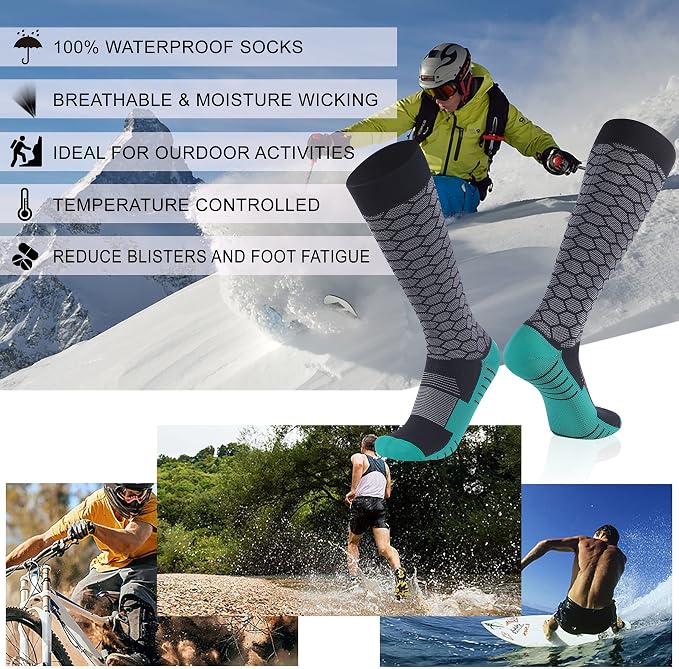 RANDY SUN Waterproof Breathable Knee High Kayaking Hunting Fishing Socks