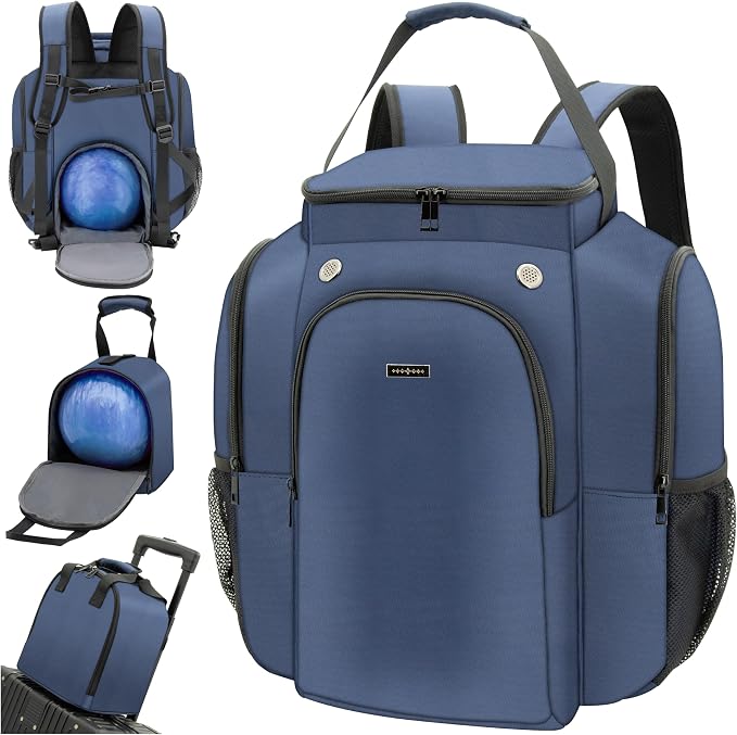 2-Ball Bowling Backpack with Shoe Storage – Heavy Duty Padded Travel Bag