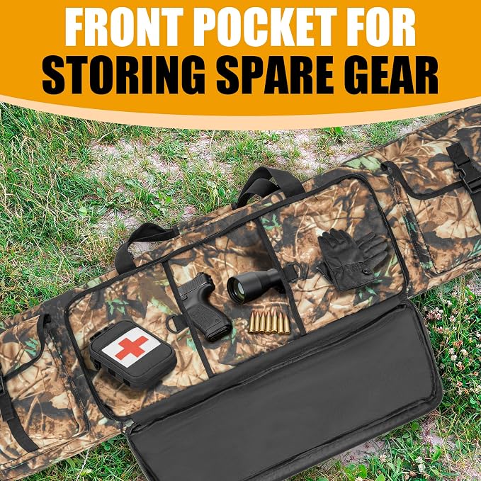 28" 32" 36" 42" 46" 48" 51" 55" Soft Double Rifle Bag, Portable Long Rifle Bag for Outdoor Hunting Shooting, Gun Case Storage & Transportation, with Multiple Colors
