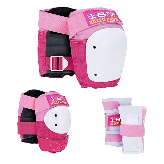 187 Killer Pads Six Pack Pad Set, Protective Gear for Elbows, Knees, and Wrists - Ideal for Skateboarding, Roller Skating, and Inline Skating