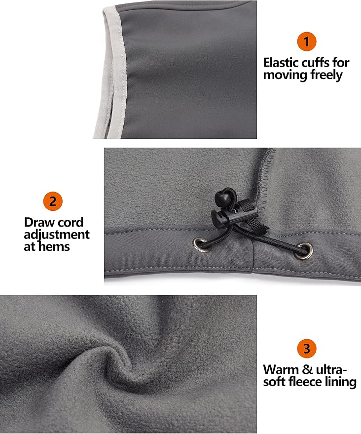 Little Donkey Andy Women's Fleece Lined Softshell Vest Lightweight Windproof Sleeveless Jacket for Hiking Outdoor Travel Golf