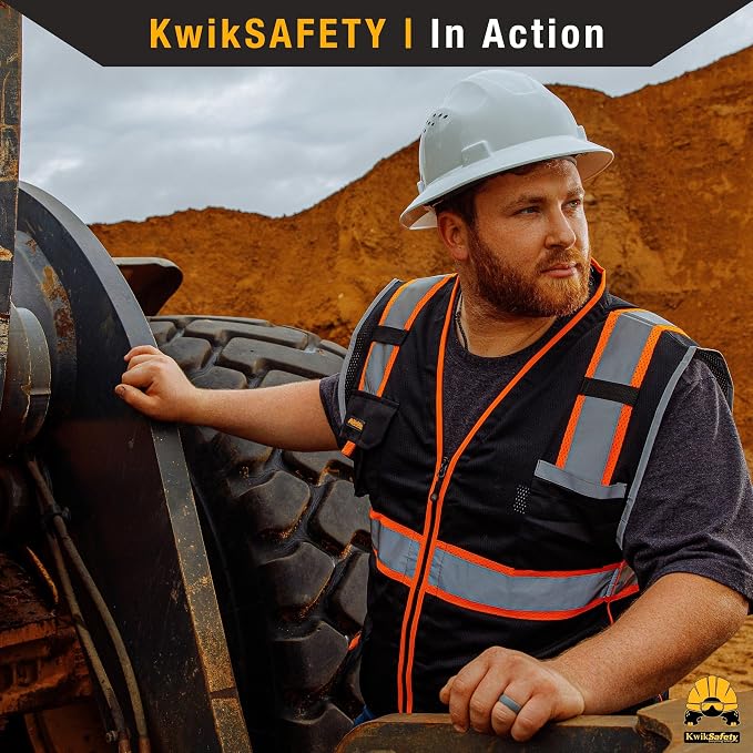 KwikSafety - Charlotte, NC - Men's & Women's Class 3 Safety Vest PPE Hi Vis Reflective ANSI OSHA