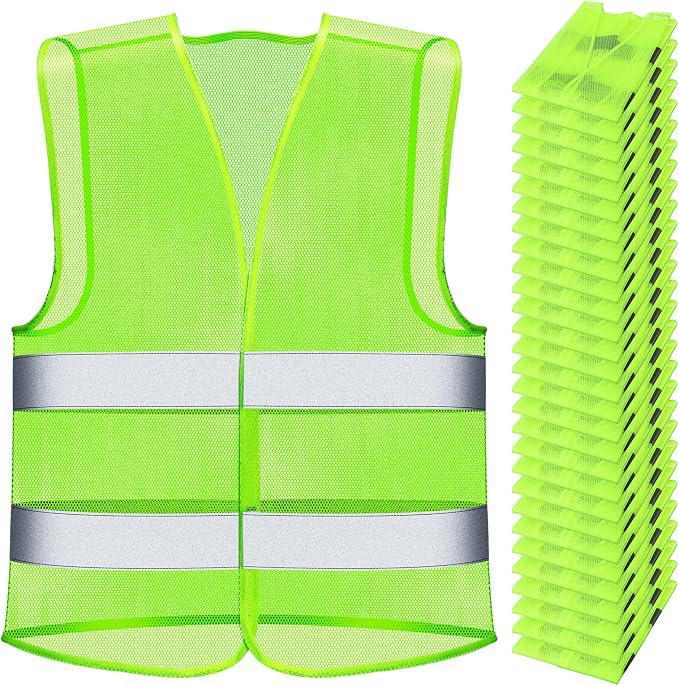 Unittype Reflective Safety Vests Hi Vis Work Vest Mesh High Visibility Silver Strip Adjustable Size for Men Women Outdoor