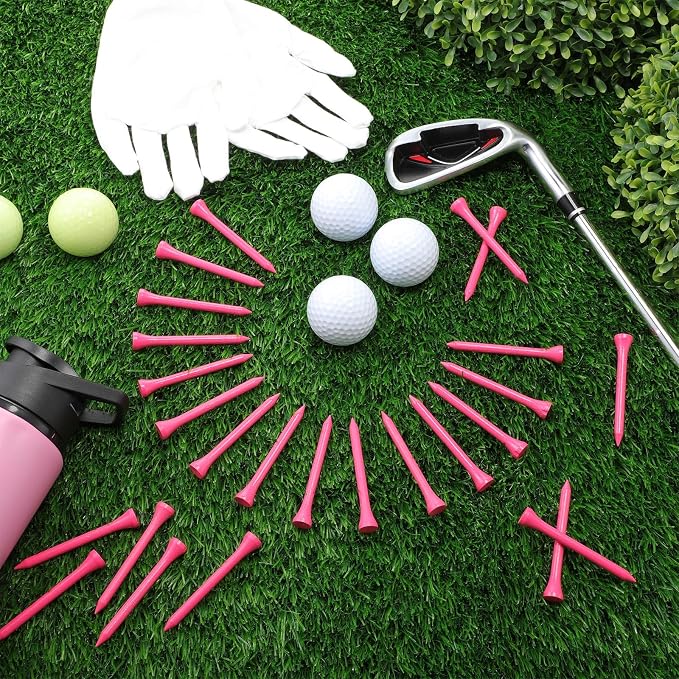 Mudder Golf Tees Bulk Wooden Bamboo Golf Tees Multicolor Wood for Men Balls Accessories