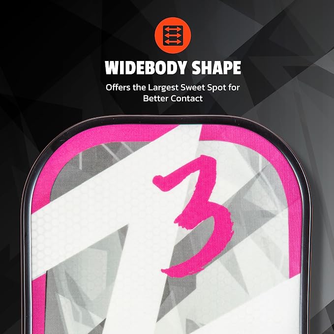 Onix Graphite Z5 Carbon Fiber Pickleball Paddle with Wide-Body Shape, Honeycomb Core & Graphite Face