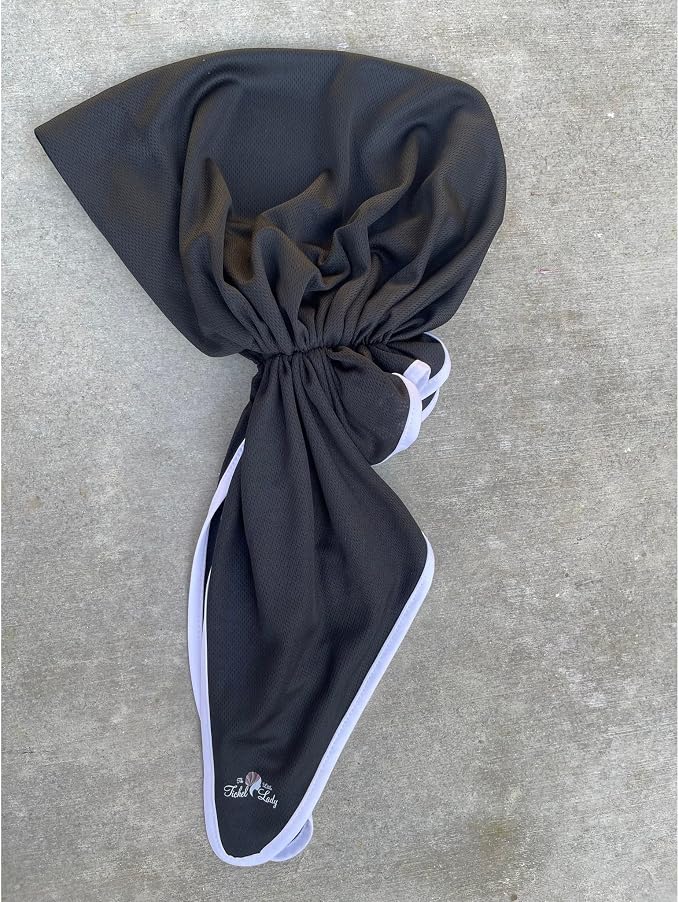 Dry Fit Pretied Activewear Head Scarf, Non-Slip Velvet Band Attached, Lightweight Adjustable Headcover
