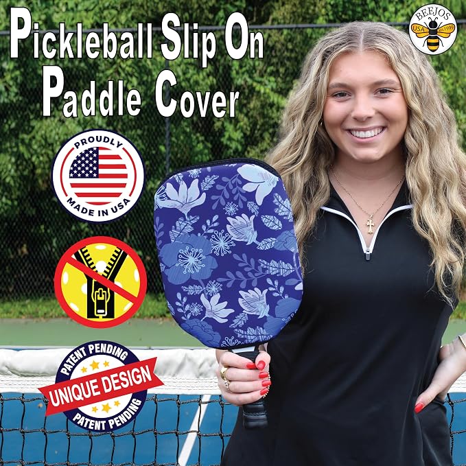 BeeJos Hawaiian Collection: Premium Slip-On Pickleball Paddle Cover-Fits Standard Size Paddles-Zipperless (Paddle not Included)