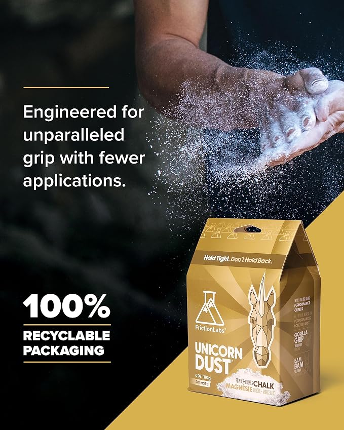 Friction Labs Premium Loose Climbing Chalk - High-Performance Hand Chalk with Superior Grip for Bouldering, Climbing, Weightlifting & More - Long Lasting & Skin Friendly Powdered Chalk