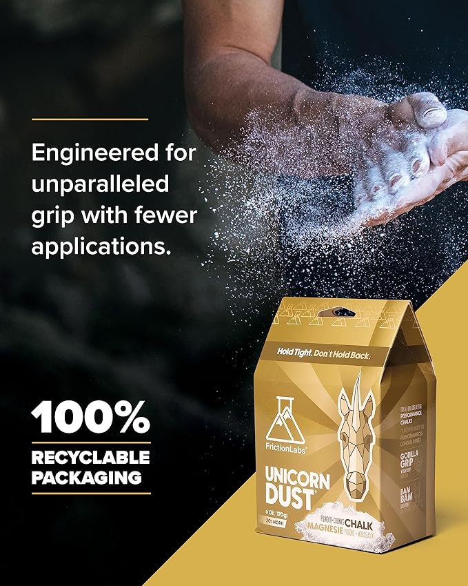 Friction Labs Premium Loose Climbing Chalk - High-Performance Hand Chalk with Superior Grip for Bouldering, Climbing, Weightlifting & More - Long Lasting & Skin Friendly Powdered Chalk