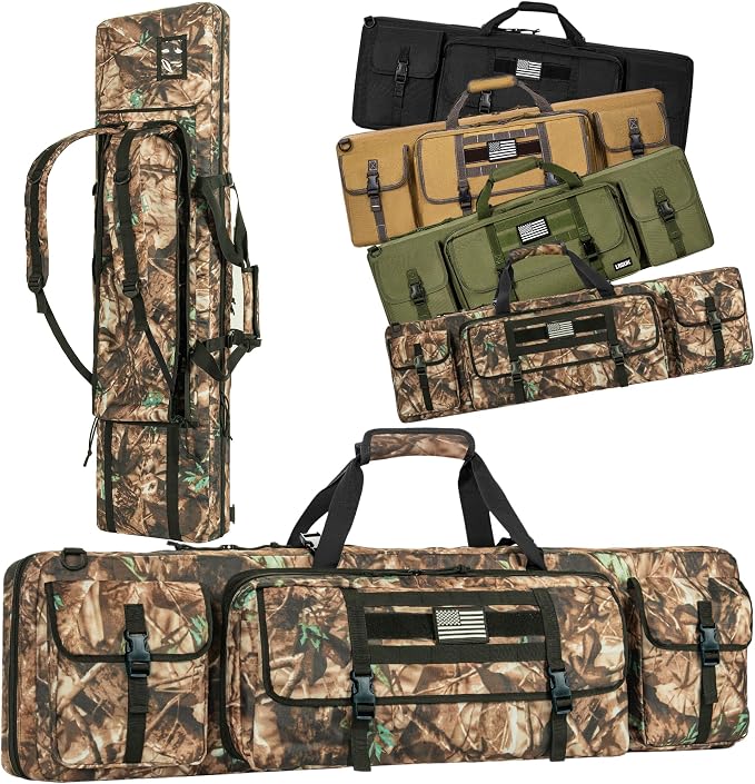 28" 32" 36" 42" 46" 48" 51" 55" Soft Double Rifle Bag, Portable Long Rifle Bag for Outdoor Hunting Shooting, Gun Case Storage & Transportation, with Multiple Colors