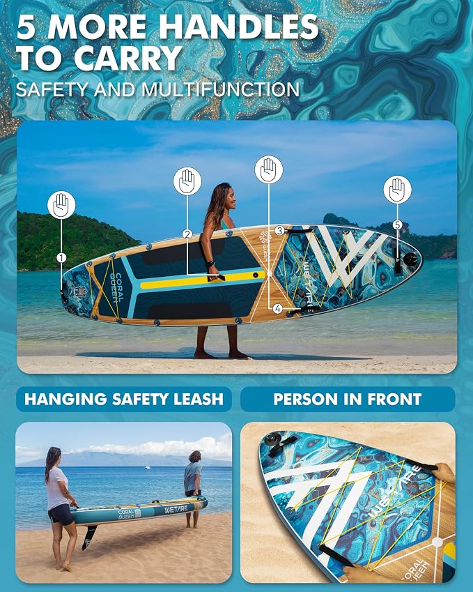 11'6"x35" Inflatable Paddle Board, 450lbs Extra Wide Stand Up Sup Board for Adults, Blow Up Paddleboard Kayak Non-Slip Stable Deck Boat for Yoga Fishing Surf
