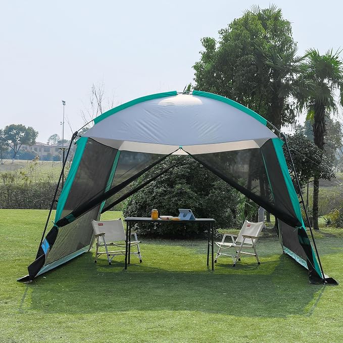 GREGIN Screen House Room 11x11 Ft Mesh Net Tent Canopy Shelter Gazebo, Easy Setup & Waterproof & Sunshade, Suitable for Camping Trip, Backyard, Beach, Picnic