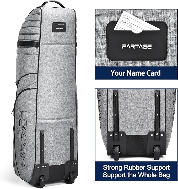 Partage Golf Travel Bag with Wheels, Golf Travel Case for Airlines, 900D Heavy Duty Oxford