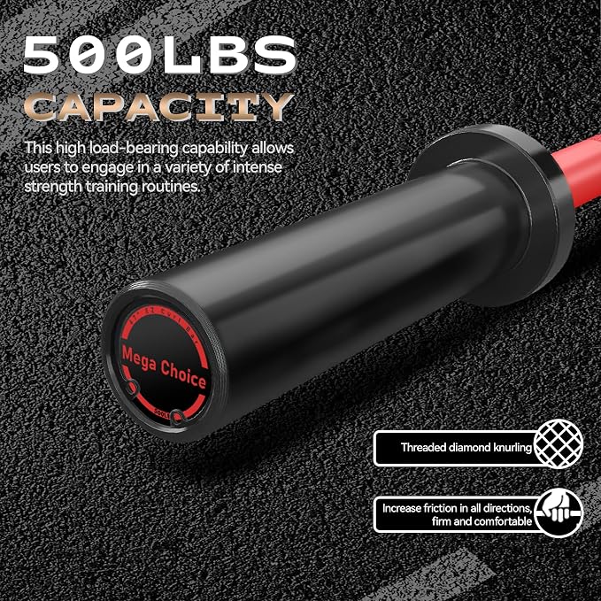 GaveeLife Olympic Barbell Bar for Weightlifting - 7FT Heavy Duty (1500LB/700LB), 4FT Short (500LB), 4FT EZ Curl Bar - Weight Bar Fit 2” Standard Weights - Home Gym Strength Training