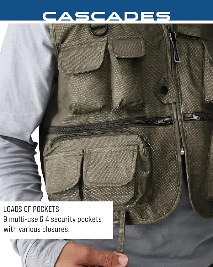 FROGG TOGGS mens Cascades Classic50 Fly Vest