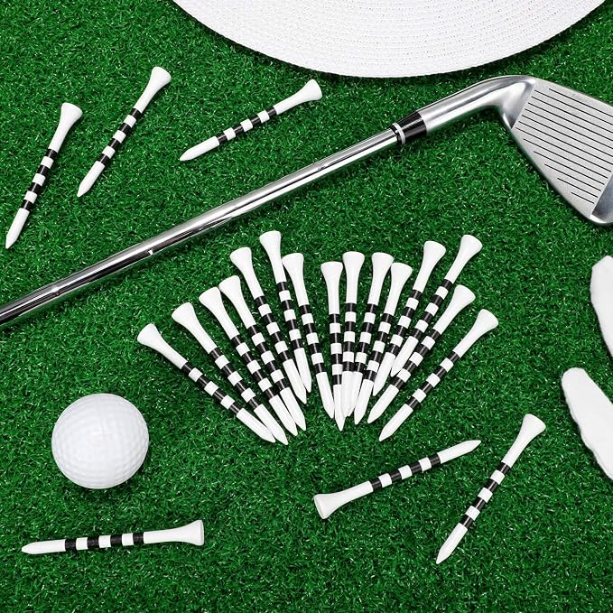 Mudder Golf Tees Bulk Wooden Bamboo Golf Tees Multicolor Wood for Men Balls Accessories