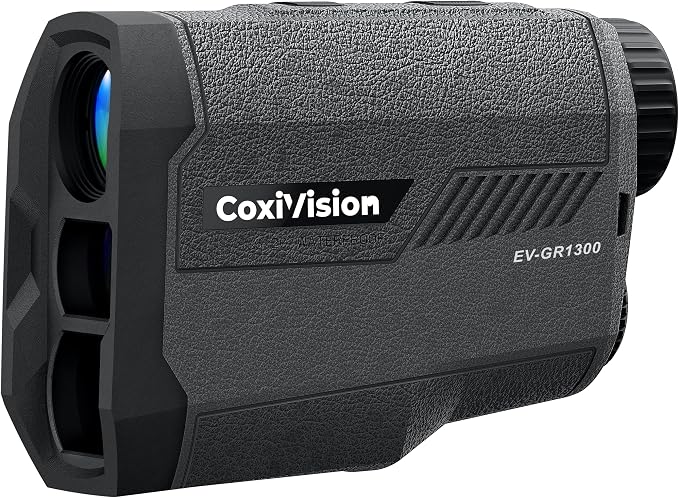 CoxiVision Golf Rangefinder with Slope, 1000/1300 Yards Laser Range Finder for Golfing & Hunting, 6X Magnification, Flag Lock Vibration & Speed Measurement, IP65 Weatherproof with Carrying Case