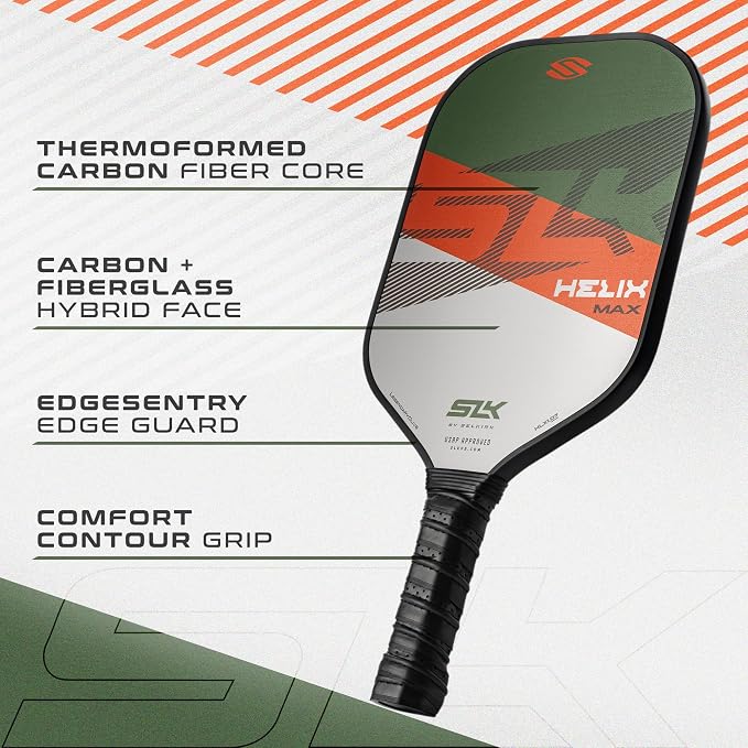 Selkirk Sport SLK Helix Pro Pickleball Paddle | Thermoformed Carbon Fiber Pickleball Paddles with Carbon Fiber & Fiberglass Hybrid Face | Unmatched Control