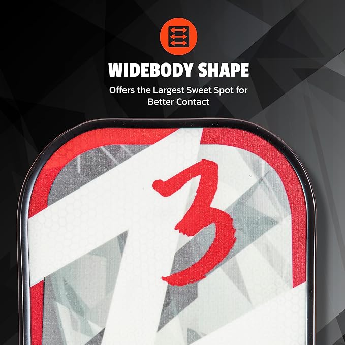 Onix Graphite Z5 Carbon Fiber Pickleball Paddle with Wide-Body Shape, Honeycomb Core & Graphite Face