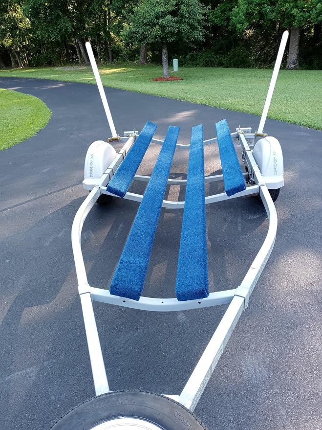 Cuda Powersports Boat Trailer Bunk Carpet - 12in Wide x 13Ft Blue Marine Carpeting for Boats, Boat Trailer Bunks, Boat Bunk Carpet Bunk (Blue (NO Staples), 12in x 13Ft)