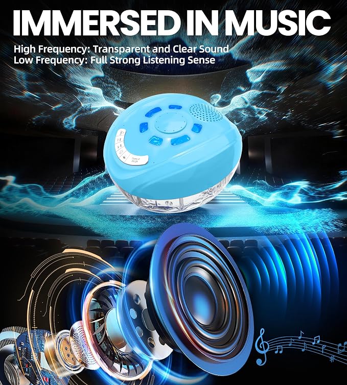FluSing 3 in 1 Pool Fountain with Bluetooth Pool Speaker,Rechargeable Floating Pool Fountain with Light,Pool Water Fountain Pump IP68 Waterproof Pool Speaker,BT5.4,Above Ground Pool Fountain-LightBlue