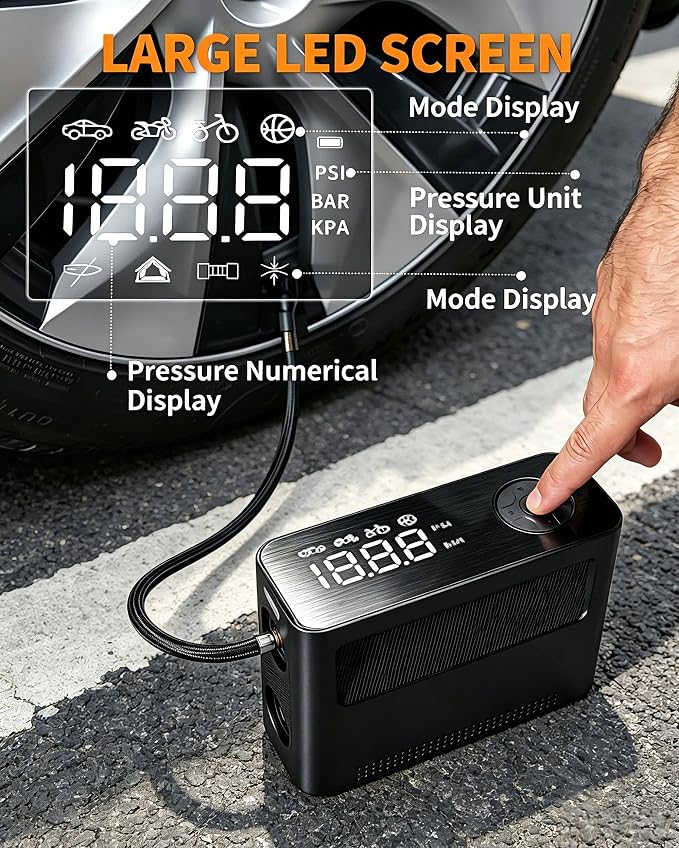 Paddle Board Electric Pump 150PSI, 4X Faster Rechargeable SUP Pump, Inflator Deflator, Auto Off Portable Air Compressor for Tires, Bikes, Inflatables,Tents, Air Mattess, Kayak
