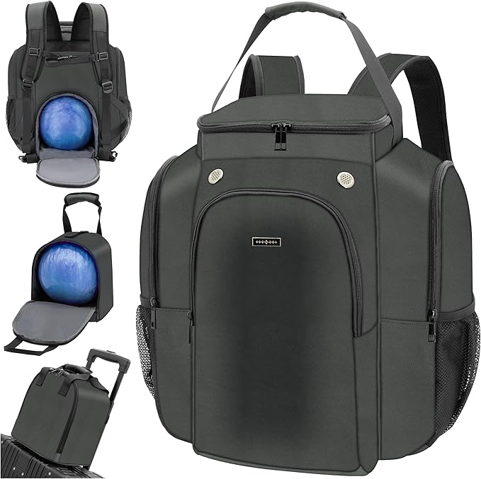 2-Ball Bowling Backpack with Shoe Storage – Heavy Duty Padded Travel Bag