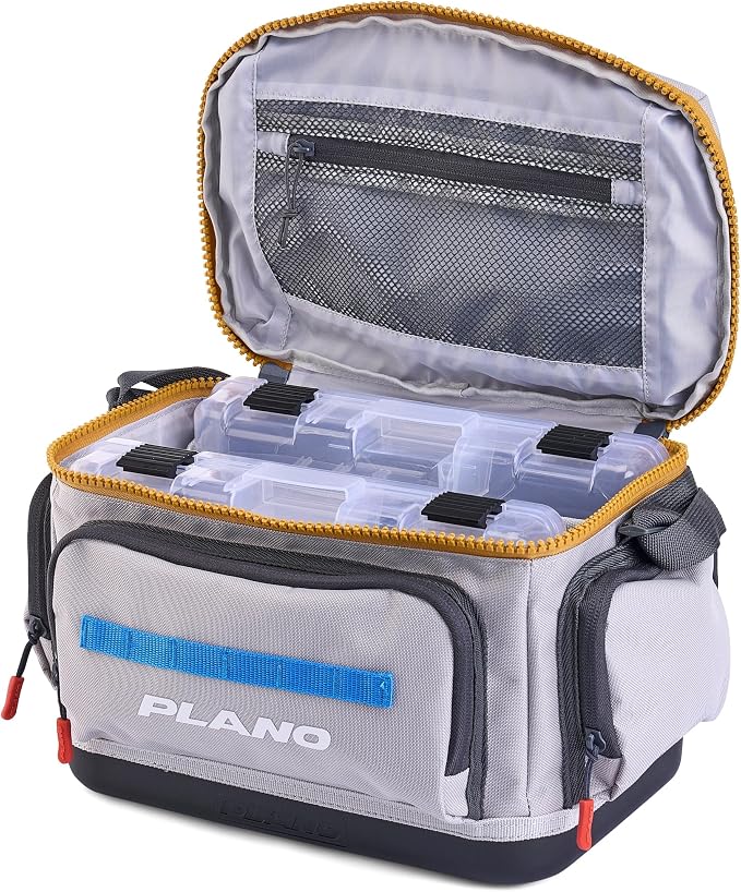 Plano Weekend 3600 Tackle Bag, Cutting-Edge Fishing Tackle Bag, Molded Waterproof Base, Spacious Storage, Die Cut Tool Sleeves, Daisy Chain Attachment Points