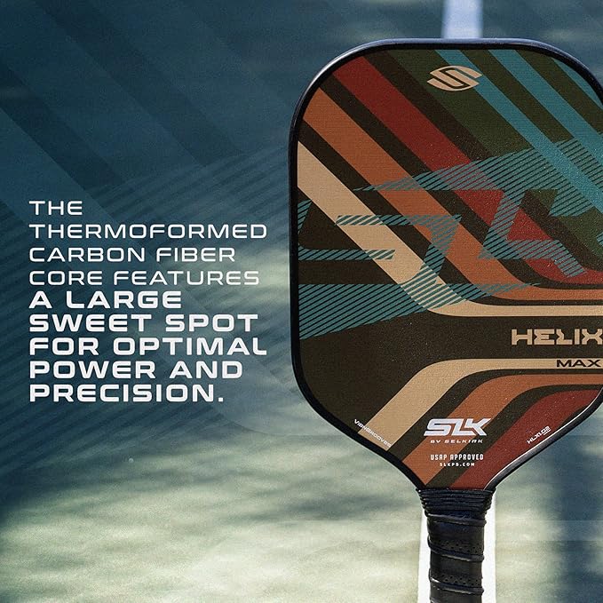 Selkirk Sport SLK Helix Pro Pickleball Paddle | Thermoformed Carbon Fiber Pickleball Paddles with Carbon Fiber & Fiberglass Hybrid Face | Unmatched Control
