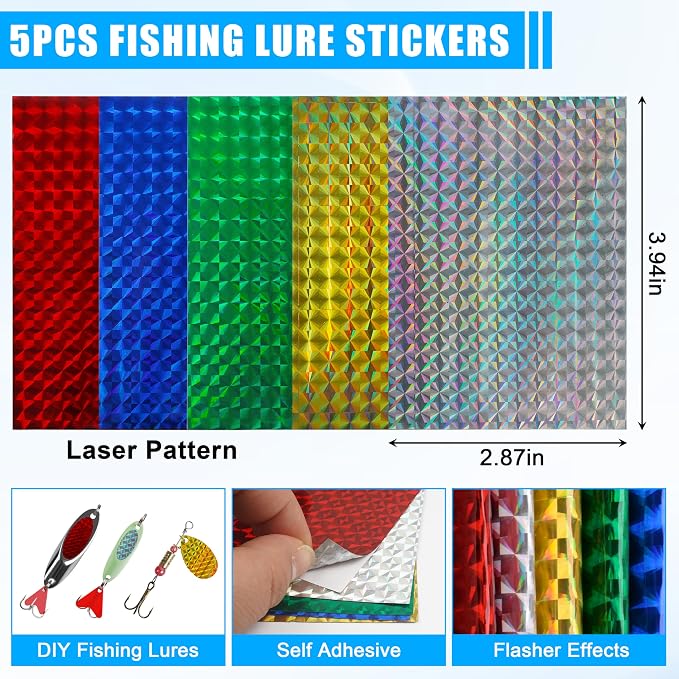 Unpainted Fishing Lures DIY Minnow Kit - 280/363pcs Blank Hard Crankbait Set Pliers Scissors,Treble Hooks,Split Rings,Stickers,3D Eyes for Making Lures DIY Fishing Tackle Kit