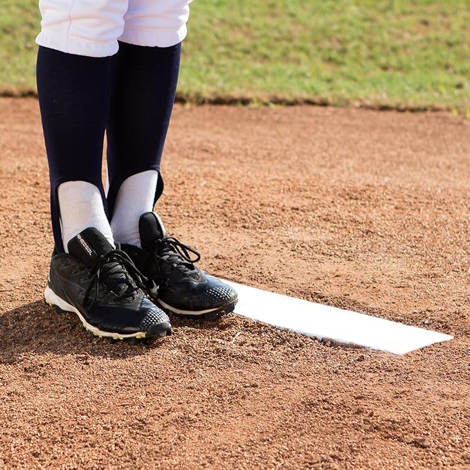 Champion Sports Anchor Style Pitcher’s Plate with Removable In-Ground Anchor – Baseball/Softball - All Weather Durability - Molded Rubber Base - Youth or Official Sizes