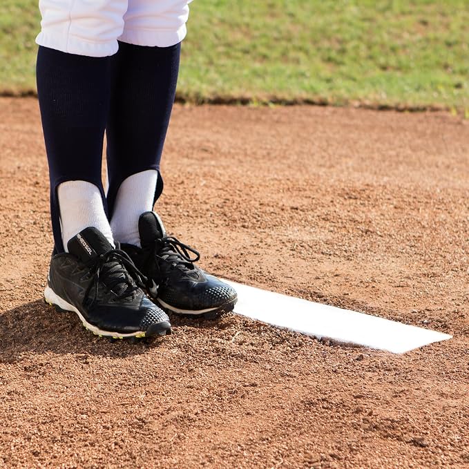 Champion Sports Anchor Style Pitcher’s Plate with Removable In-Ground Anchor – Baseball/Softball - All Weather Durability - Molded Rubber Base - Youth or Official Sizes
