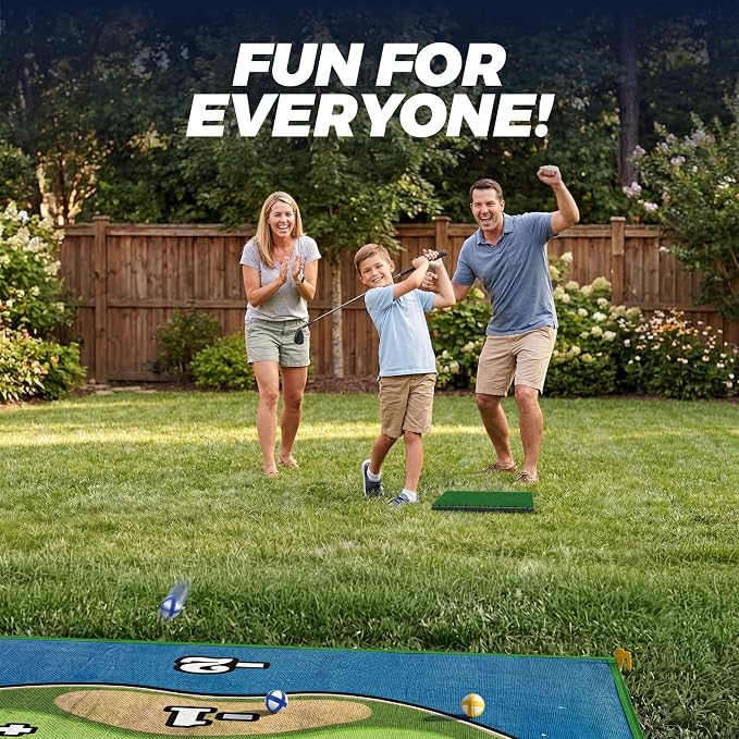 TOY Life Golf Chipping Game Set –Golf Sticky Battle Mat with 20 Sticky Balls & Hitting Mat, Fun Backyard Chip Game for Adults & Kids, Indoor/Outdoor Play