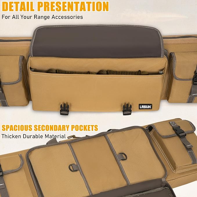 28" 32" 36" 42" 46" 48" 51" 55" Soft Double Rifle Bag, Portable Long Rifle Bag for Outdoor Hunting Shooting, Gun Case Storage & Transportation, with Multiple Colors