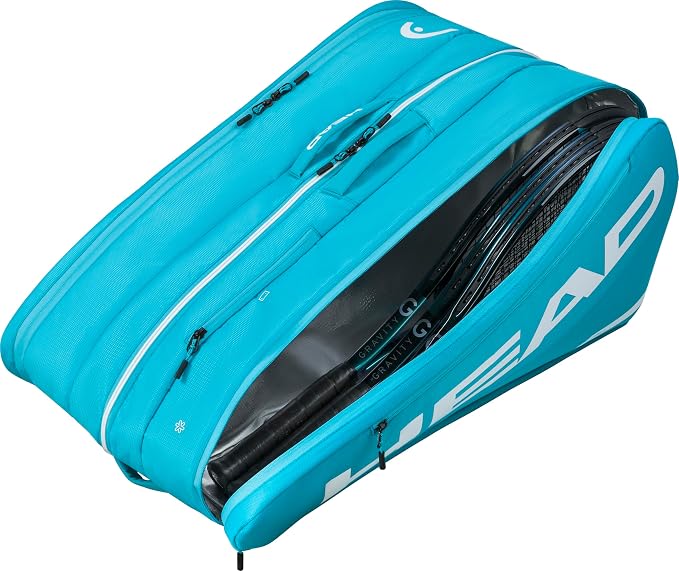 HEAD Tour Racquet Bag XL (12R) Tennis Bag - Holds Up to 12 Racquets, CCT+ Climate Control Technology, 3 Main Compartments, Shoe Pocket & Backpack Carry System